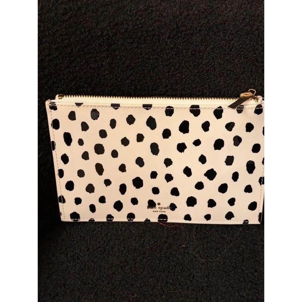 Kate Spade Spot pencil case gold zip